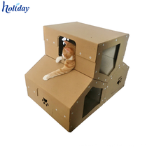 Top Quality Best Price Custom Cardboard Cat Dog Play House,Cat Paper House,Cardboard Paper Toy House